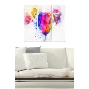 MDF2552767 Multicolor Decorative MDF Painting (3 Pieces)