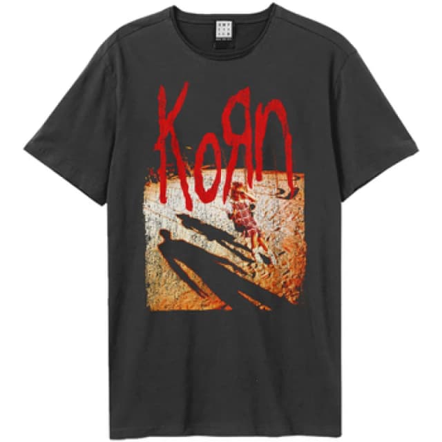 Amplified Amplified Men Self Titled Korn T-Shirt in Charcoal Size: X-Small Charcoal XS Male 5063574715225