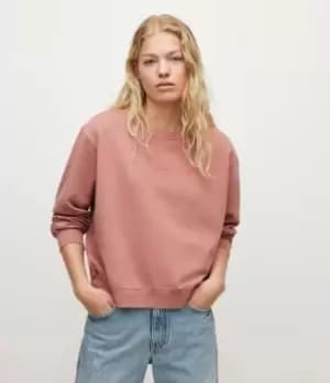 AllSaints Womens Pippa Embroidered Sweatshirt, Muted Rose, Size: XS