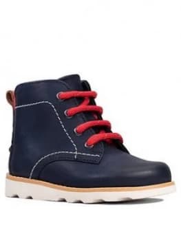 Clarks Toddler Crown Hike Lace Up Boot - Navy