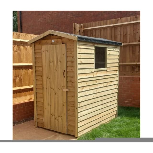 Churnet Valley Garden Furniture Ltd 6 X 4 Feet Budget Garden Shed With 1 Window - Timber - L180 X W116 X H210 Cm