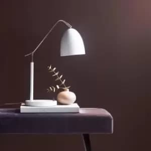 Alexander Indoor Living Dining Bedroom Office Table Lamp in White (Diam) 16cm