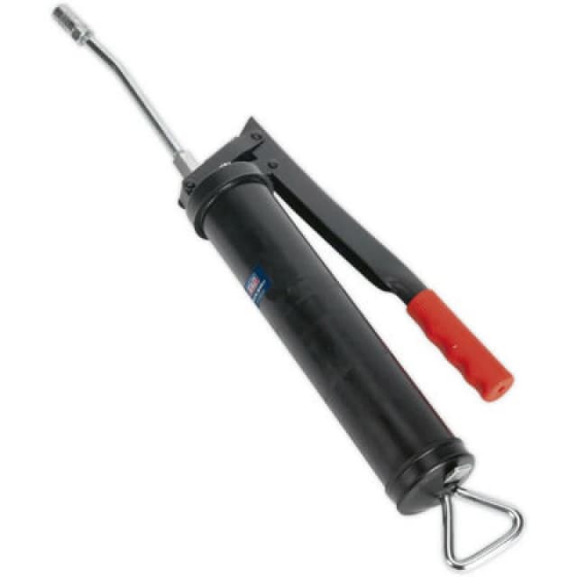 Loops Side Lever Grease Gun - 3-Way Fill - Rigid Delivery Tube - 4 Jaw Coupling Multi