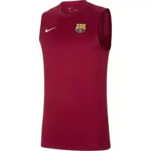 Nike Barcelona Strike Sleeveless Training Top 2021 2022 - Red