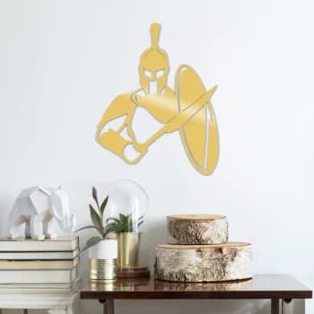 Warr?or Metal Decor - Gold Gold Decorative Metal Wall Accessory