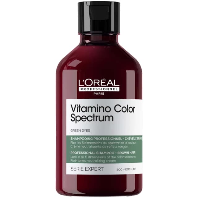 LOreal Professionnel Vitamino Color Spectrum Green Tinted Shampoo For Dark Brown Coloured Hair 300ml