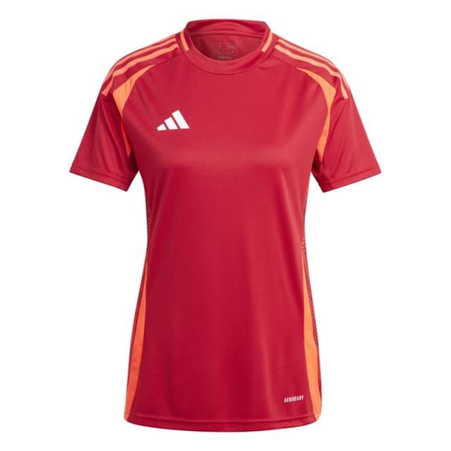 adidas Womens Tiro24 Short Sleeve Performance T-Shirt Power Red female 6 (XXS)