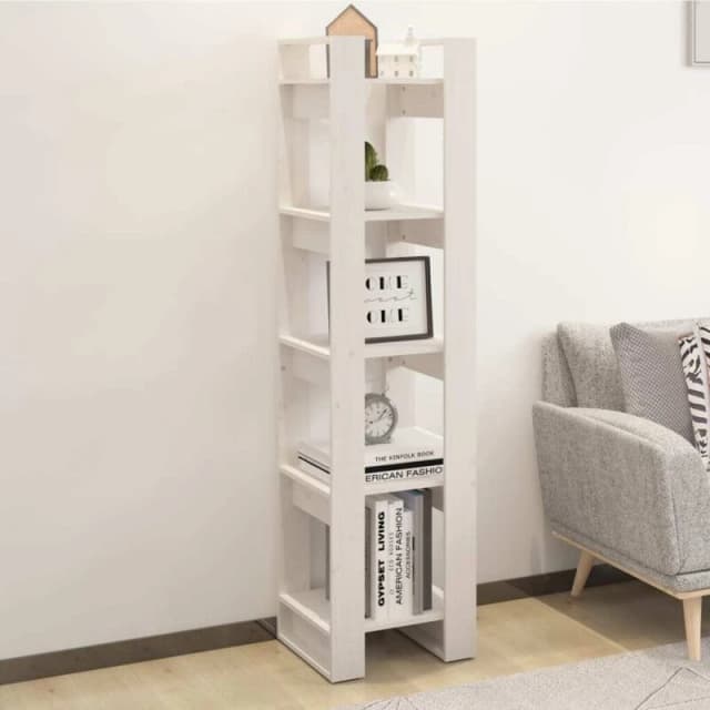 VIDAXL Vidaxl - Book Cabinet/Room Divider White 41x35x160cm Solid Wood Pine 8720286905081