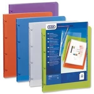 Elba Polyvision A4 Presentation Ring Binder Polypropylene 4 Ring 25mm Clear Pack of 12
