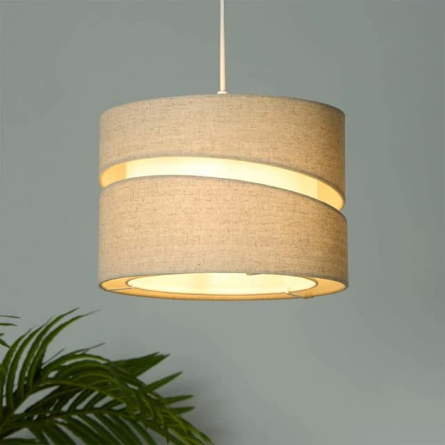 Searchlight Two Tier 28cm Shade Oatmeal - Searchlight Oatmeal RT11101