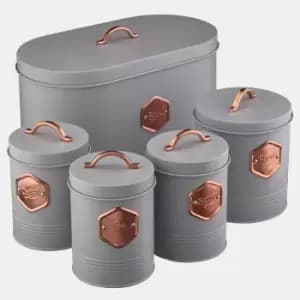 Cooks Professional 5 Piece Kitchen Storage Set Grey/Copper