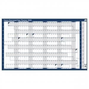 Sasco 2020 Oversized Year Planner Unmounted Landscape 1110x610mm Ref