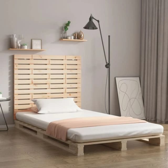 Vidaxl Wall Headboard 96X3X91.5cm Solid Wood Pine, Brown 824673