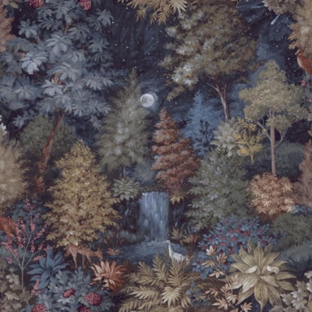 Holden Decor Midnight Woods Wallpaper Navy Blue Holden 14152