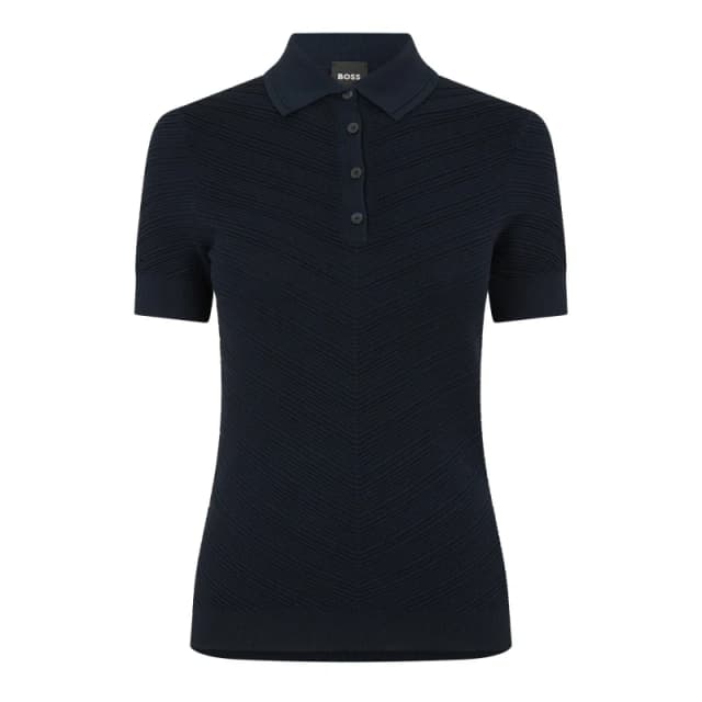 Boss Womens Fointa Knitted Top Dark Blue female 6 (XS)