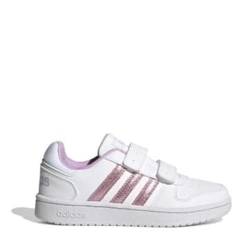 adidas Hoops Court Child Girls Trainers - White