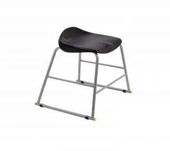 TITAN BLACK POLY LIPPED STOOL - 445MM HIGH