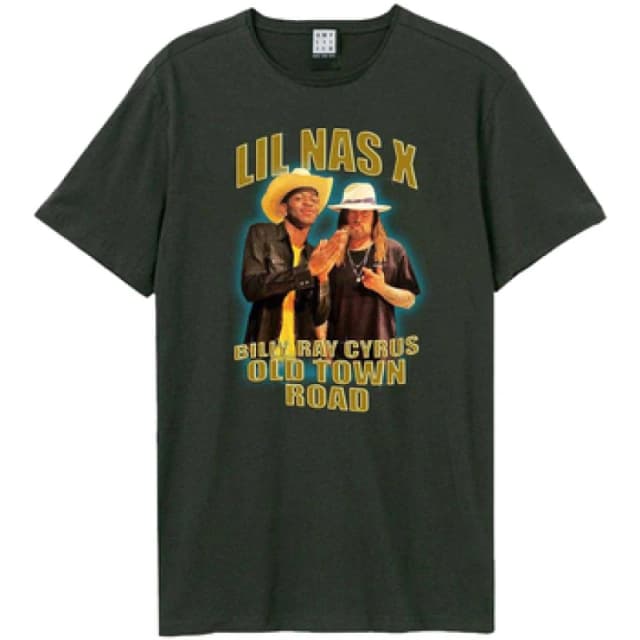 Amplified Mens Old Town Road Lil NAS X T-Shirt in Charcoal Size: XS Charcoal Male XS