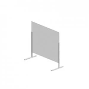 Hygiene Tech Protective screen perspex 0.5M high free standing 50cm x 75cm x 4mm