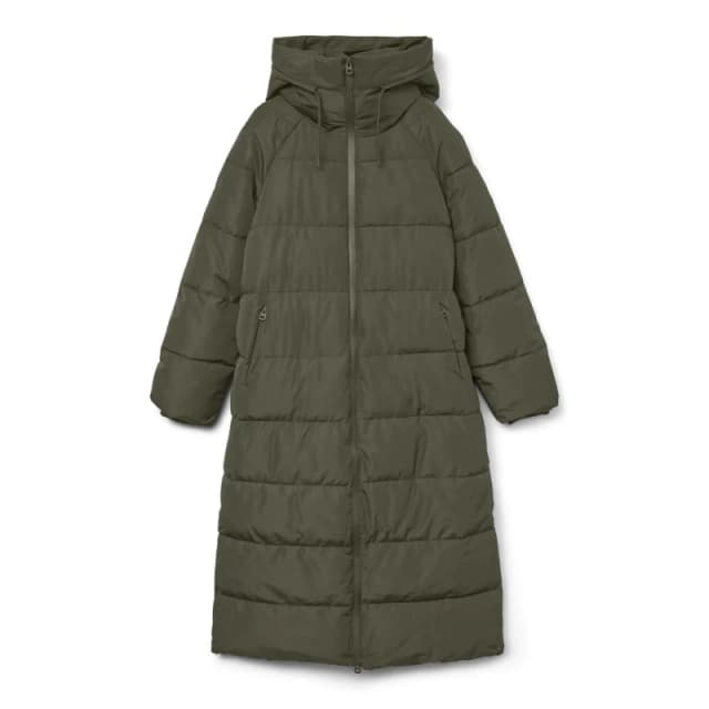 Vero Moda Elanor Laurie Long Padded Coat Green female 8