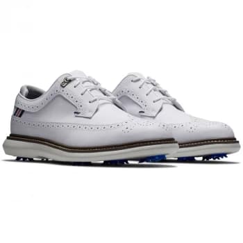 Footjoy 2022 MN FJ TRADITIONS WING TIP WHT Golf Shoes - 080M