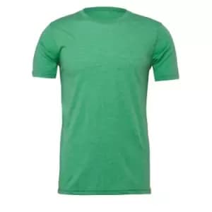 Bella + Canvas Adults Unisex Heather CVC T-Shirt (L) (Heather Kelly Green)