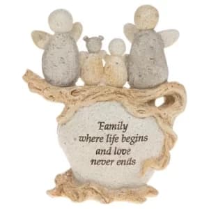 Pebble Art Angel Family 4