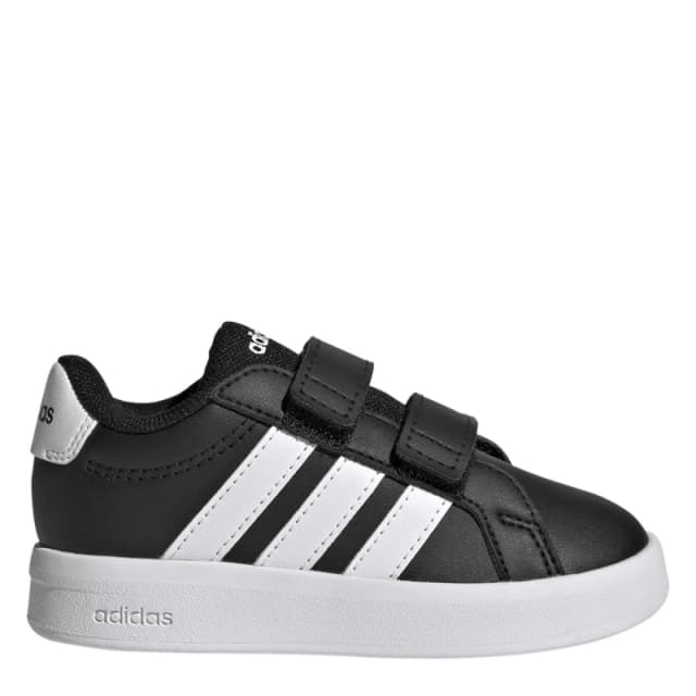 adidas Grand Court Shoes Infants Black/White male C5 (21)