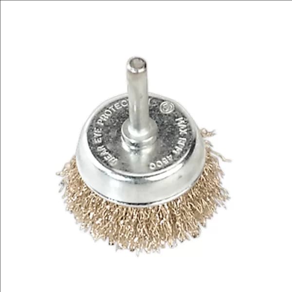 Genuine SEALEY SCB50 Wire Cup Brush Ø50mm with 6mm Shaft