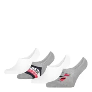 Tommy Hilfiger 4 Pack Footie Socks Box - Grey
