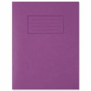 Silvine Exercise Book 229 x 178mm, Ruled with Margin 80 Pages - Purple (10 Pack)