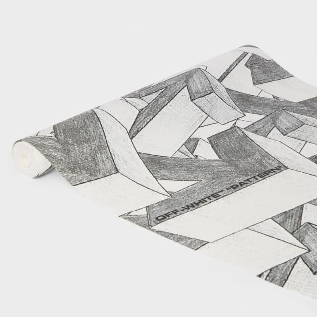Off White Wallpaper White/Grey unisex One Size
