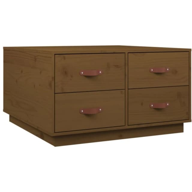Vidaxl Coffee Table Honey Brown 80X80X45cm Solid Wood Pine, Brown 821520