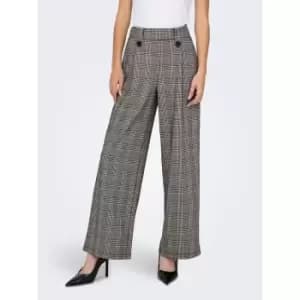 Checked Wide Leg Trousers