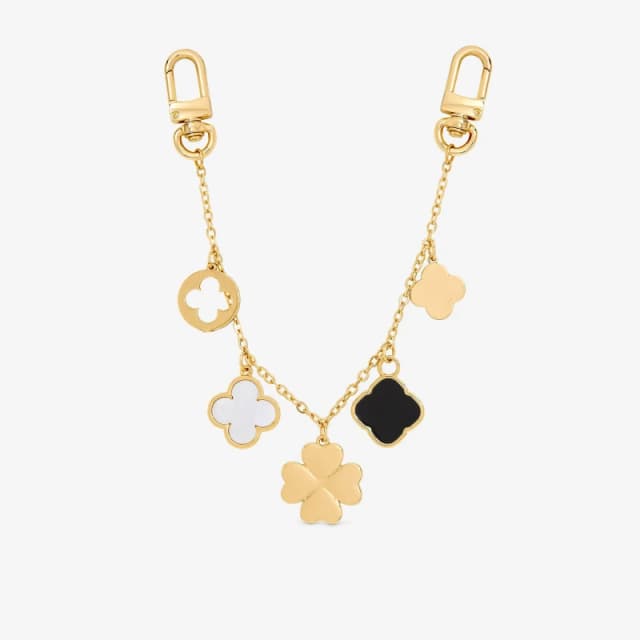 Mood Gold Plated Clover Double Clip Bag Charm Gold female One Size