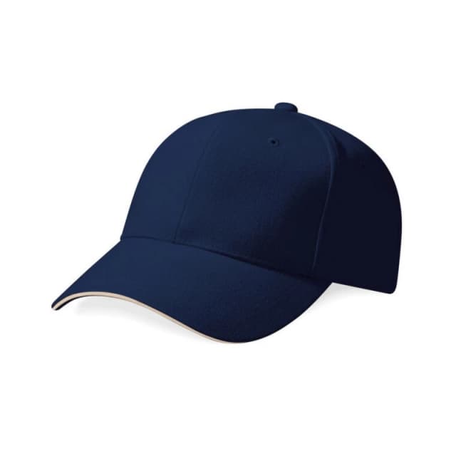 Beechfield Beechfield Men Pro-Style Heavy Brushed Cotton Baseball Cap in Navy Navy One Size Male 5063470026401