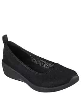 Skechers Arya Ballerina - Black, Size 5, Women