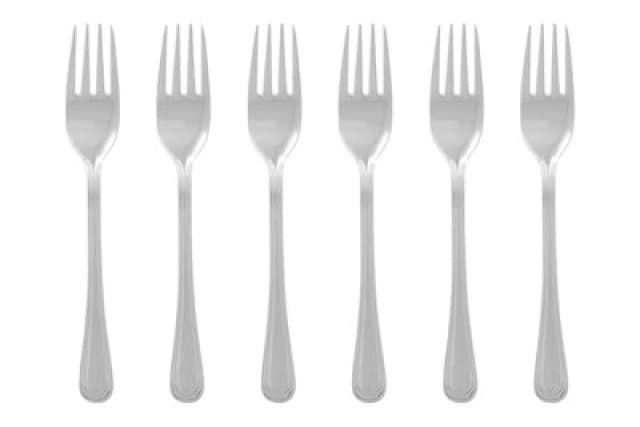 Premier Housewares Set Of Six Classic Cake Forks Silver
