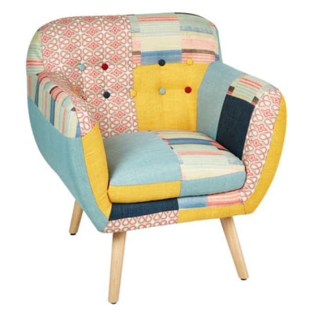 Beliani Armchair Melby Fabric Multicolour