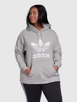 Adidas Originals Plus Trefoil Hoodie - Medium Grey Heather