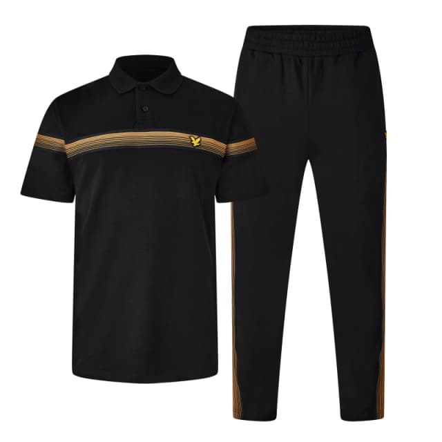 Lyle and Scott Polo Shirt and Pants Set - Black XS