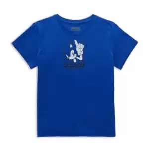 Sonic The Hedgehog Sonic Katakana Womens T-Shirt - Blue - L