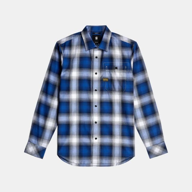 G Star Mens Long Sleeve Plain Shirt Deep Blue male Medium