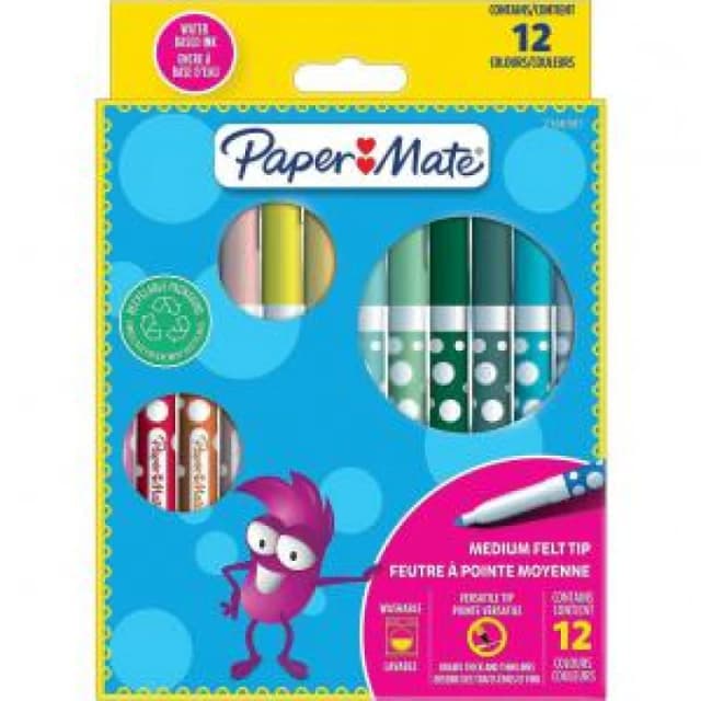 Papermate Filzstifte Kids Colouring Bunt 12er M Blister