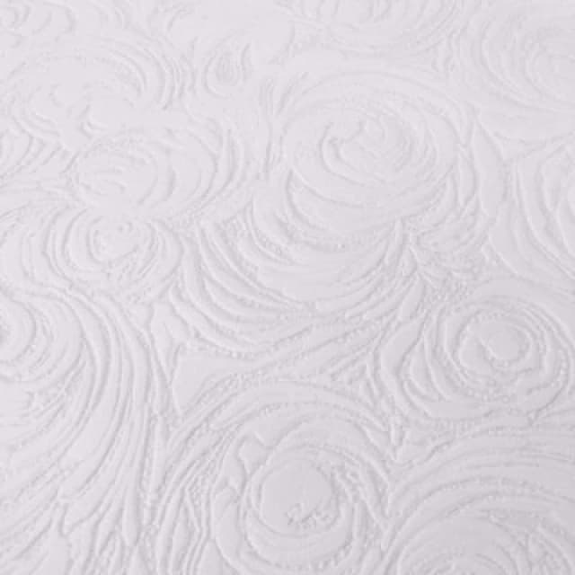 As Creation Blown Vinyl Rose Swirl White Wallpaper 2613-11
