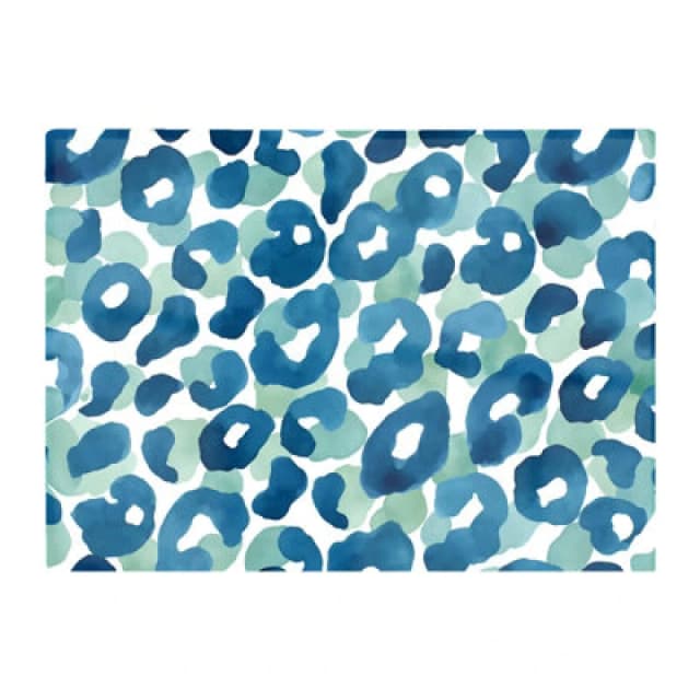 Warren Reed Designer Watercolour Leopard Print Glass Chopping Board