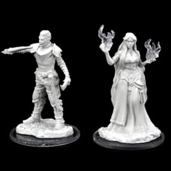 Critical Role Unpainted Miniatures (W2) - Turst Militia Swordsman & Lyrengorn Holy Priest