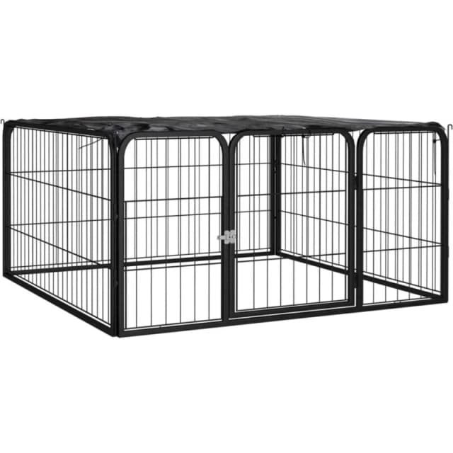 VIDAXL Vidaxl - Dog Playpen 4 Panels Black 100x50cm Powder-coated Steel 8720287158684