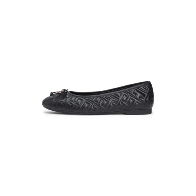 Tommy Hilfiger Womens Quilt Ballerina Ballet Pumps Black female 4 (37)
