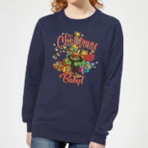 Looney Tunes Its Christmas Baby Womens Christmas Sweatshirt - Navy - L